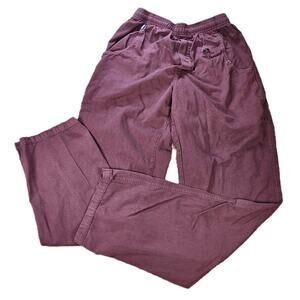 Crazy Shirts Hawaii Pants Mens Small Purple Pomegranate Dyed Elastic Waist Loose